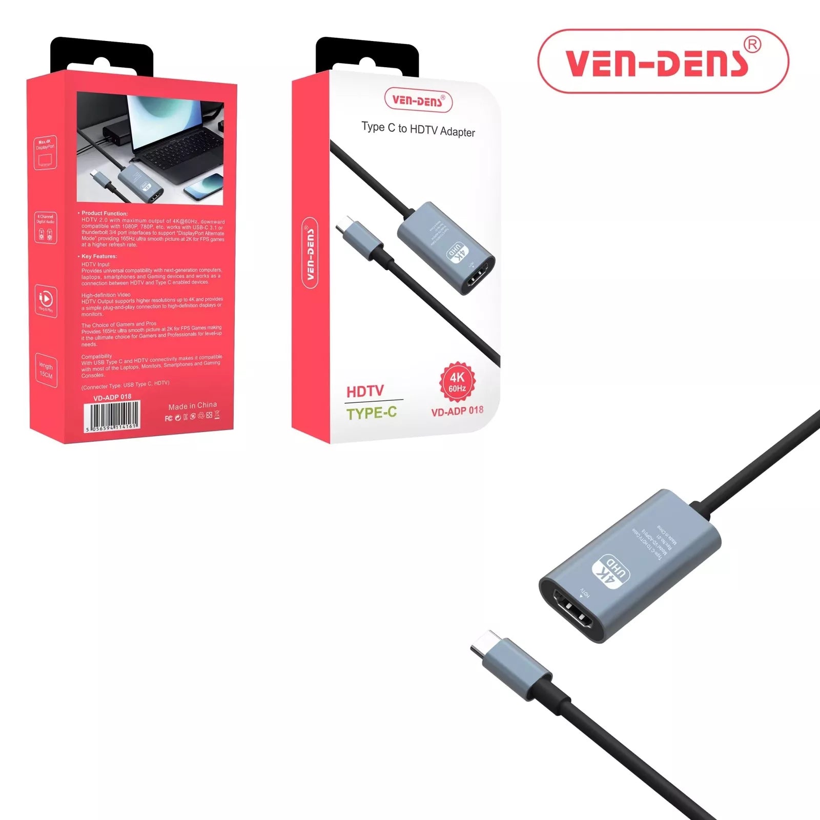 Ven-Dens VD-ADP 016 Type C to HDTV Adapter